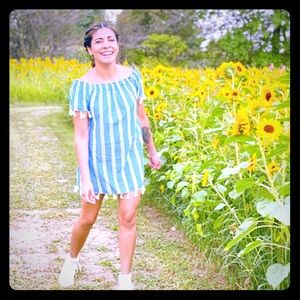 Hint of blush mini dress